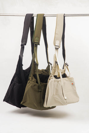 Noir Sur Blan Pet Nylon Carrier Olive