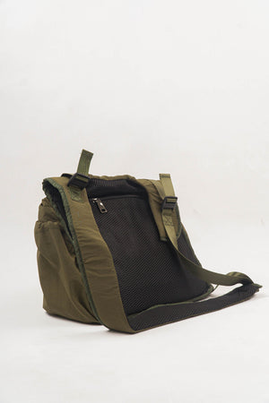 Noir Sur Blan Pet Nylon Carrier Olive