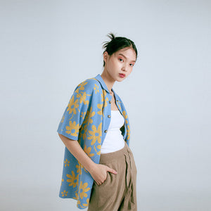 Flora Lounge Shirt Blue