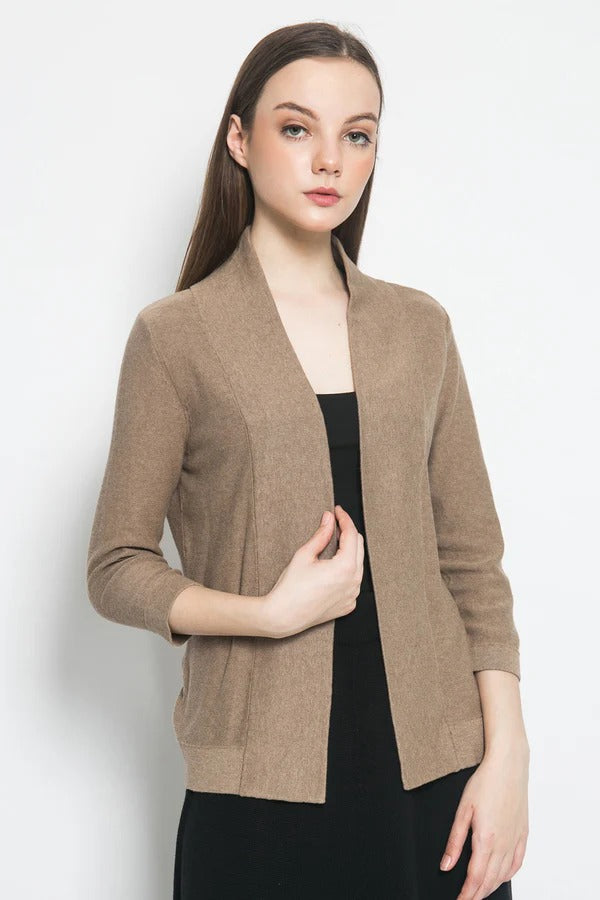 Tyra Cardigan Brown Melange