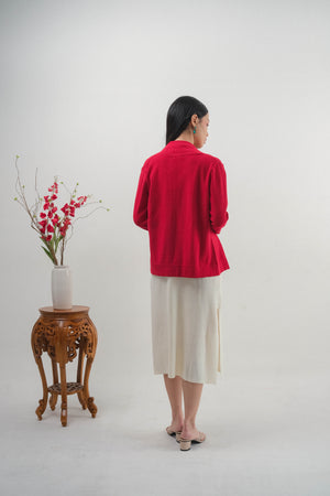 Noir Sur Blanc Tyra Cardigan Red