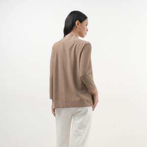 Tyra Cardigan Brown Melange