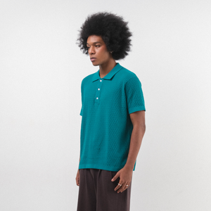 Noir Sur Blanc Men Derby Polo Myrtle Green