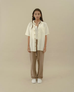 Women Rico Shirt Knit in Offwhite