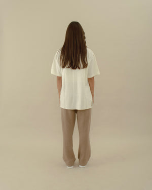 Women Rico Shirt Knit in Offwhite