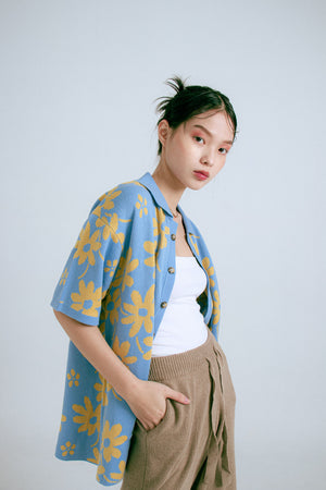 Flora Lounge Shirt Blue